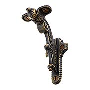 Spider Web Motif Handrail Bracket In Antique-By-Hand Finish (item #R-010MG-125-ABH)