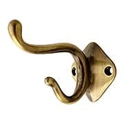 GEORGIAN styled rope edge fancy decorative hat and coat hooks solid brass