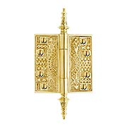 House of Antique Hardware R-04DE-108-UL Solid Brass Eastlake 3 1//2 Ball Tip Hinge in Unlacquered Brass